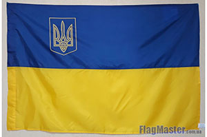 флаг Украины с гербом